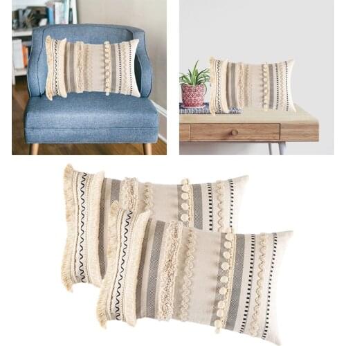 2x Boho Moroccan Throw Pillowcases Sofa Bed Pillowcases 30x50cm