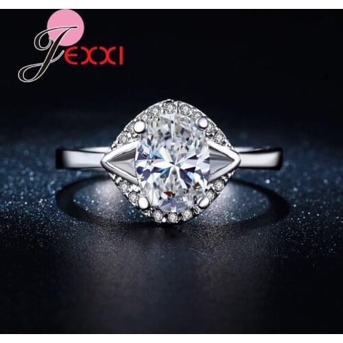 New Arrival Best Gifts 925 Sterling Silver Bridal Wedding Finger Rings Accessories Cubic Zirconia Stone Rings Bijoux