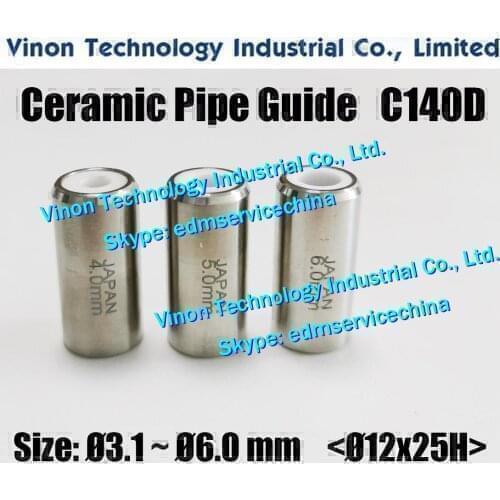 Ø3.5mm Baoma Ceramic Pipe Guide C140D Ø12x25H Tube Drill Guide for Jinma Baoma drilling machines,small hole edm electrode guide