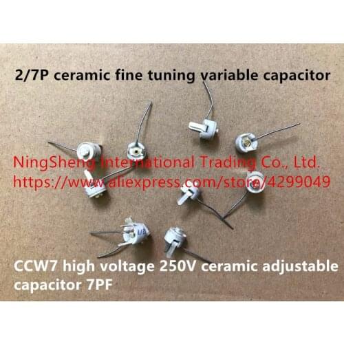Original new 100% 2/7P ceramic fine tuning variable capacitor CCW7 high voltage 250V ceramic adjustable capacitor 7PF (Inductor)