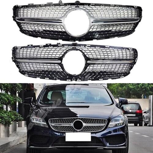 Front Racing Billet Bumper Cover Grille Upper Grill Fit For Mercedes-Benz W218 CLS-Class 2015 2016 2017