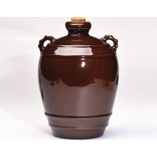 Large Vintage Hip Flask Ceramic Wine Jar Flagon Chinese Alcohol Liquor Bottle Butelki Na Alkohol Kitchen Dining Bar ED50JH