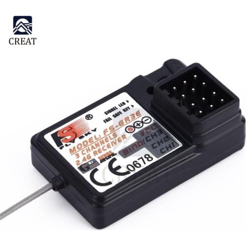 FS-GR3F Long Range Receiver 2.4G 3CH Receiver for FS-GT2/FS-GT2B/FS-GT3/FS-GT3B/FS-GT3C/TH9X RC Car Boat Truck Transmitter