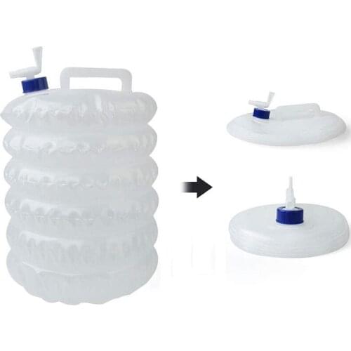 Collapsible Water Bag Foldable Water Containers Drinking Water Carrier Jug with Water Valve 5L 10L 15L Storage Water Bottle