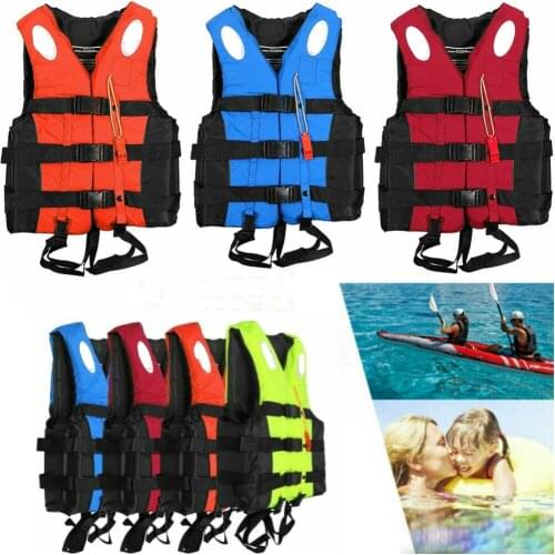 Universal Outdoor Swimming Boating Skiing Driving Vest Survival Suit Polyester Life Jacket For Adult Kids Swimming Accessories