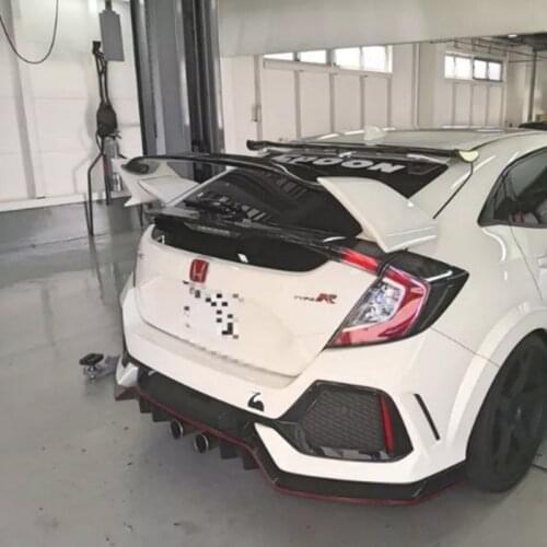 Car Styling High Quality ABS Plastic Unpainted Color Rear Spoiler Trunk Wing Decortaion For Honda CIVIC hatchback 2017 2018