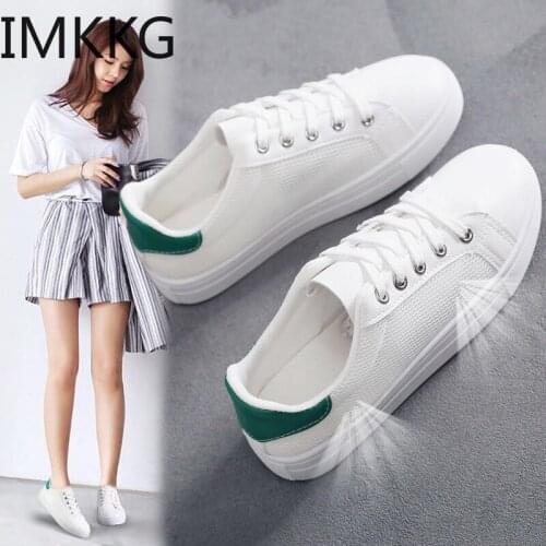 2019 Fashion New Summer Sports Shoes Ladies Breathable Mesh Vulcanized Shoes Women Casual Sneakers Flat Student Shoes A00303