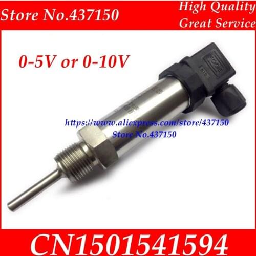 0-5V or 0-10v output voltage PT100 integrated temperature transmitter insertion type temperature sensor temperature transmitter