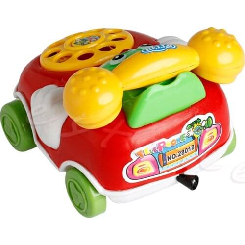 1Set Boys and Girls Kids Electric Phone Machine Model Gift Toy Baby Children Educational toys Music Cartoon Phone Developmental