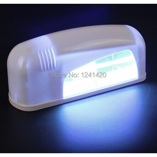 1Pcs Freeship White 9W drying polish manicure kit unha nail art uv led lamp gel curing light nail dryer tools+EU/US plug