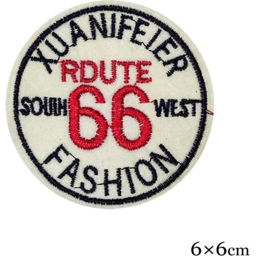 100pcs/lot Round Embroidery Patch Fashion Number Letter Strange Thing Biker Clothing Accessory Heat Transfer Badge Iron Clothes