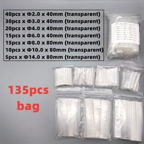 135pc transparent heat shrinkable tube combination suit electrical tape insulation sleeve data line 2:1 timesshrinkWire andCable