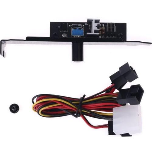 3 Channels Fan Hub 1 Knob Cooling Fan Speed Controller for Cpu Case Hdd Vga Pwm Fan Pci Bracket Power By 12V Fan S03 20 Dropship