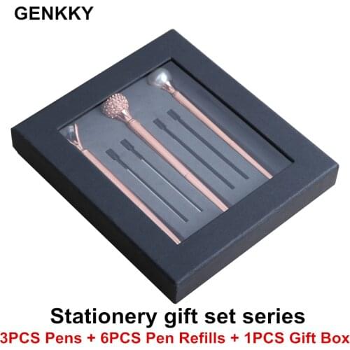 3 PCS/Set High Quality ballpoint Pen Stationery Pens Christmas gift pens For School Office or birthday gift