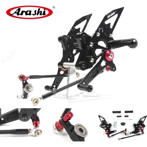 Arashi Best Arrival Rearset For DUCATI 1098 1098S 2007 2008 CNC Adjustable Footrests Foot Pegs Rider Footrest 848 EVO Aluminum