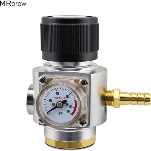 Home Brewing Soda Bottle CO2 Mini Gas Regulator CO2 Charger T21*4 0-90 PSI Keg Charger for European Soda Bottle Beer Kegerator