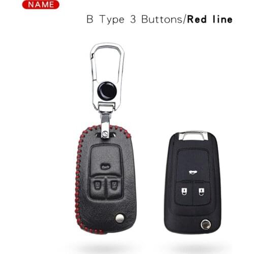 Genuine Leather Flip Key Case Cover For Buick Excelle XT Enclave Regal GS Encore Verano Sail Lacrosse 2011 Key Remote Fob Holder