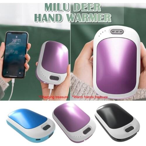 Electric Hand Warmer Usb Rechargeable Led Heater Quick Heating Mini Pocket Mobile Power Hand Warmers Winter Gifts Travel#dg4