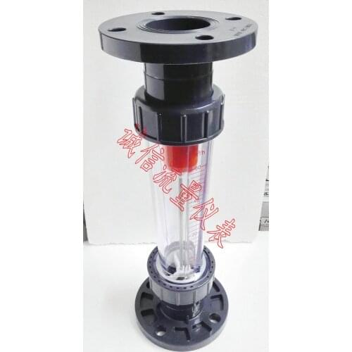 LZS-65 Flanged Plastic Float Flowmeter Liquid 12-60 Cubic/Hour Rotor Sewage Flowmeter