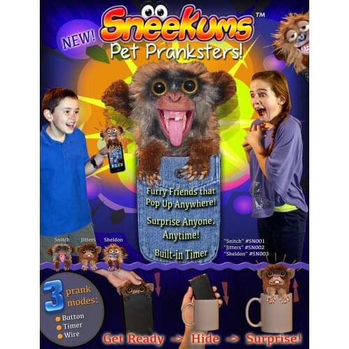 Interesting Creative Tricky Monkey toys Pet Prankster Prank Monster Christmas Kids Children Gift Halloween Fools Day