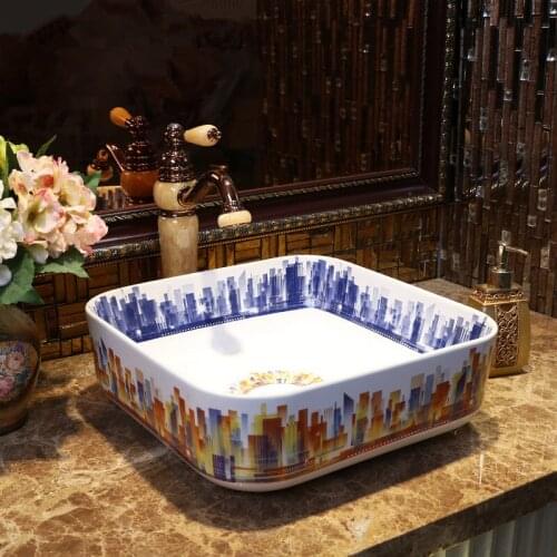 Chinese Antique ceramic sink china wash basin Ceramic Counter Top Wash Basin Bathroom Sinks cabinet bathroom sink Ceramic Basin