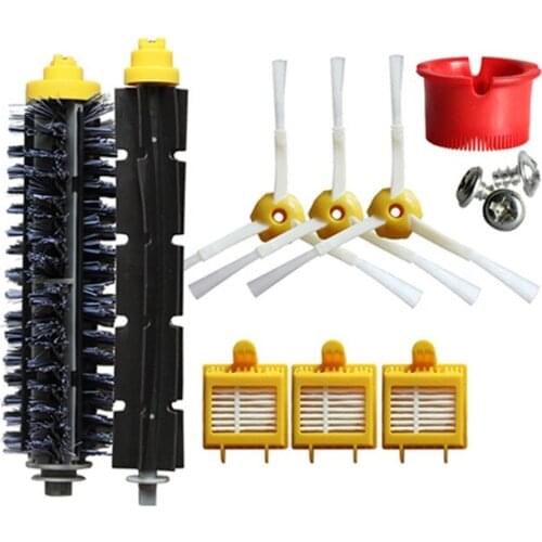 3x HEPA Filter 3x Side Brush Kit 1 set Bristle Brush for iRobot Roomba 700 760 774 775 777 780 Series Vacuum Cleaner Parts
