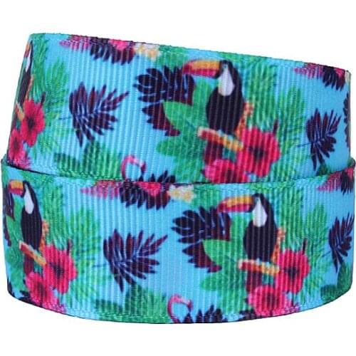 FLRA Ribbon Free shipping flower printed grosgrain ribbon