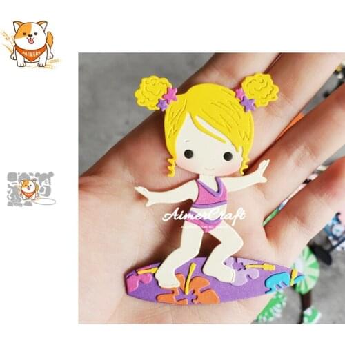 Surfing Sport Metal Cutting Dies Mold Knife Scrapbooking Stencil DIY Embossing Craft Die Cuts Card Making New Dies For 2020