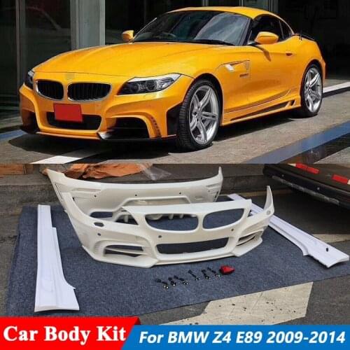 RO Style Unpainted ABS Material Front Rear Bumper Side Skirts Extensions For BMW Z4 E89 TUning 2009-2014
