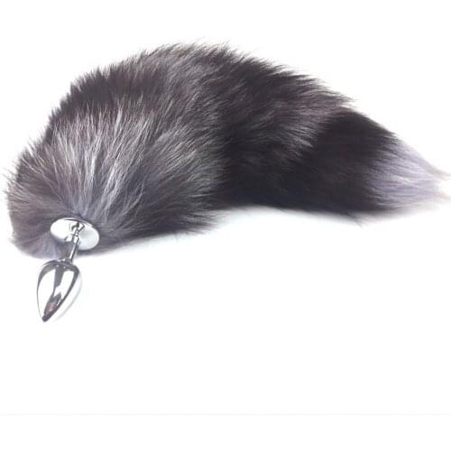 New Sexy Toys Metal Fake Fur Fox Dog Tail Anal Plug Butt Plug BDSM Flirt Anus Plug For Women Adult Games Product For Couples