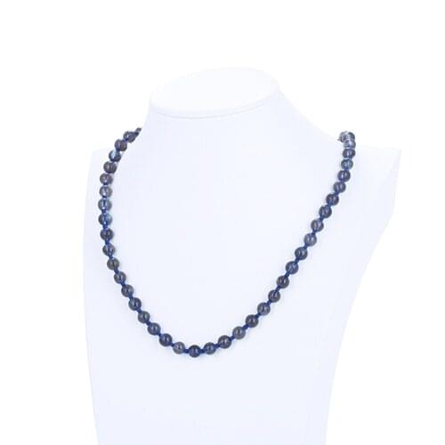 Natural gemstone Labradorite Fashion Loose beads Necklace,length 42cm,Beads 7mm, Weight22.8g
