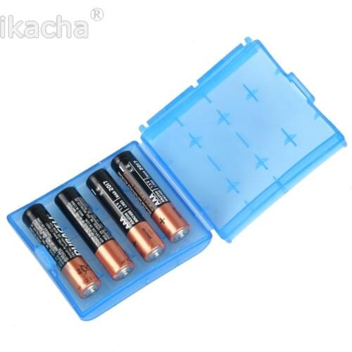 Blue Mini Portable Plastic Battery Case Holder Storage Box For AAA/AA Rechargeable Battery Cover