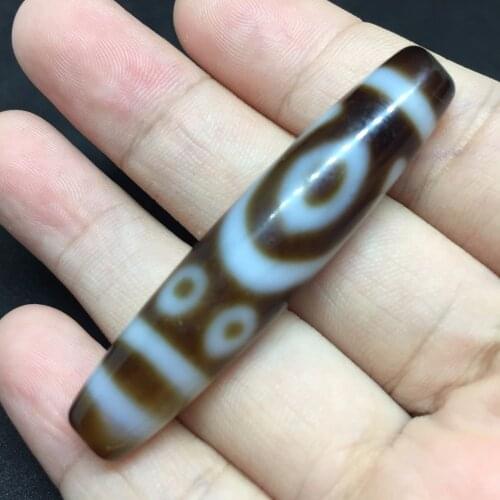 Special 2 eyes DYI Beads 12mm*55mm Tibetan Mystical Agate Dzi loose beads Charm Pendant Great Gift Free Shipping