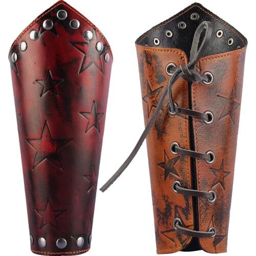 Steampunk Gothic Leather Arm Bracers Arm Armor Cuff String Steampunk Medieval Lace Up Arm Warmer Cosplay Costum Decor