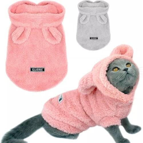 High Cost Performance Polar Fleece Warm Cat Clothes Winter Pet Puppy Coat Jacket For Small Medium Dogs