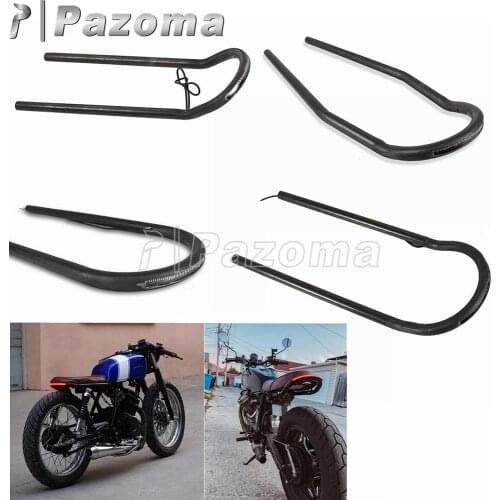 Motorcycle Seat End Hoop For BMW R Honda CB Yamaha SR Cafe Racer Rear Seat Hoop 7/8" 1" Tube Frame W/Runn Brake Tail LED Light