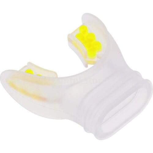 Universal Scuba Regulator Silicone Mouthpiece with Color Tab + Tie Wrap - Snorkels Equipment Diving Accessories Clear/Black