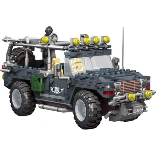 World War II military series special forces Off-road vehicle model soldier Figures building blocks Toys For Children Gifts