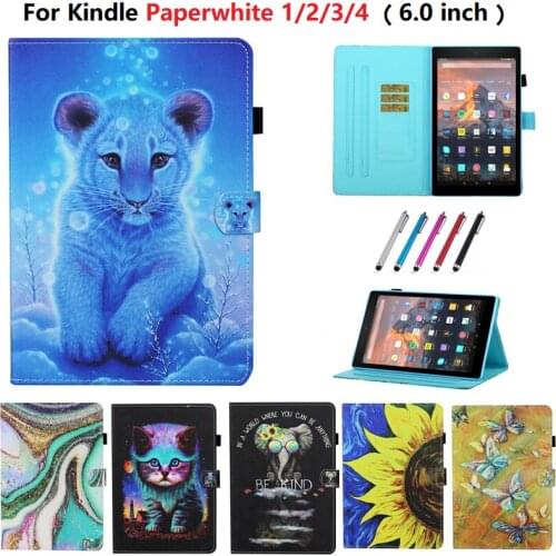 For Kindle Paperwhite 4 3 2 1 E-Reader Book Paint Protective Funda For Amazon Kindle Paperwhite 4 Case 10th Gen 2018 Cover Etui