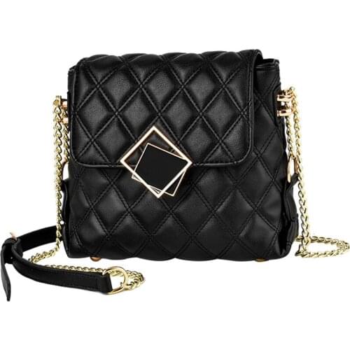 New Casual Chain Crossbody Bags For Women Fashion Simple Shoulder Bag Ladies Designer Handbags PU Leather Messenger Bags