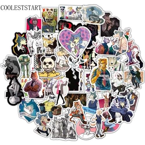 50Pcs/Pack New Japanese Anime BEASTARS Stickers For Laptop Luggage Motorcycle Phone Skateboard Toys Car Diary Pegatinas