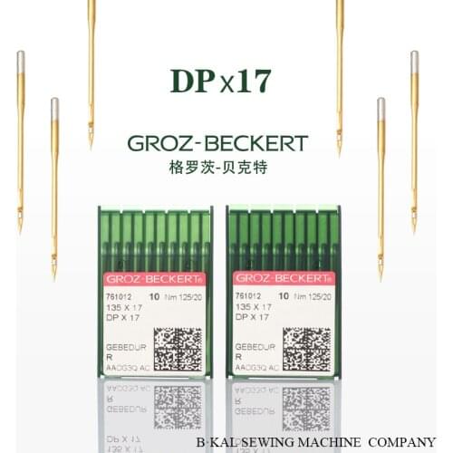 100PCS GROZ BECKERT DPX17 Titanium gold plated needle for all Synchronous car high head car DY sewing machine needles