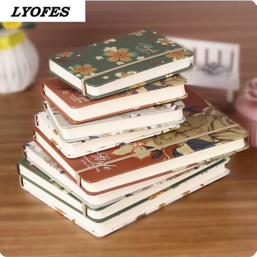 2021 Kawaii Vintage Flower Strappy Notebook Journal Bullet Monthly Weekly Planner Agenda Papelaria School Stationery