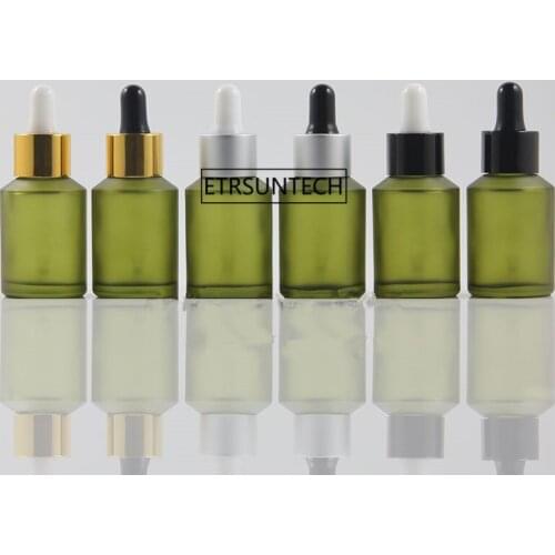 30ml New Empty Green Bottle Glass Essential Oil Liquid Aromatherapy+Dropper Cap Tool F2101