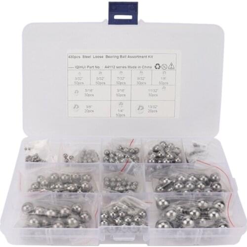 430Pcs - 11 Sizes Durable Carbon Steel Ball Replacement Parts Bike for Cars, Motorcycles, Bicycles Ball Bearing