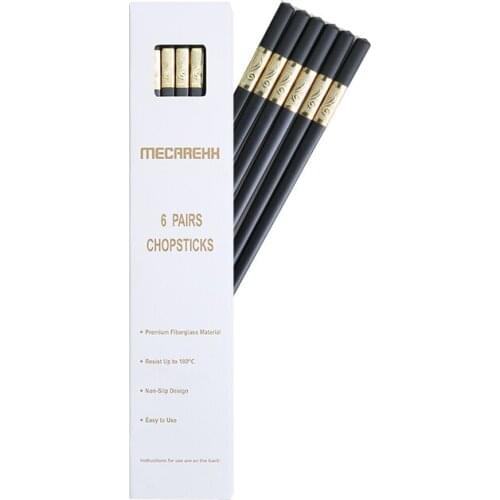 6 pairs PPS Japanese Chopsticks Sushi Spicy Noodles Stand Hashi Chopstick Holder Set Beautiful Tableware Kitchen Gadget Sets