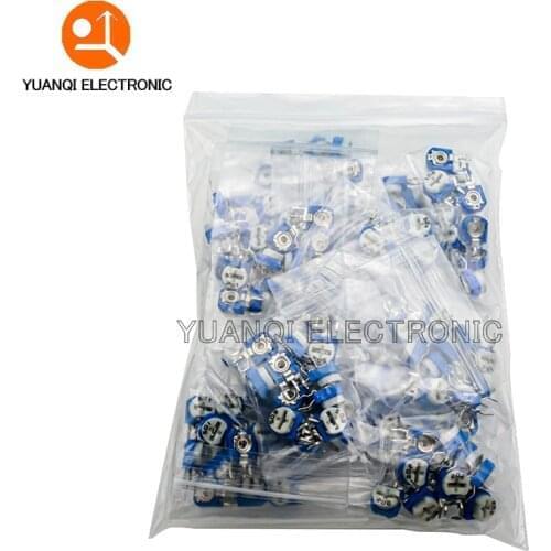 65pcs RM063 vertical blue white adjustable resistor kit 100 ohm -1M ohm 13 kinds * 5 PCS=65PCS