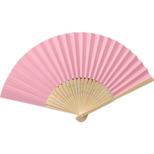 Beautiful Pattern Folding Dance Wedding Party Lace Silk Folding Hand Held Pink Fan 7-inch low-key fashion Hand Held Fan Z30628