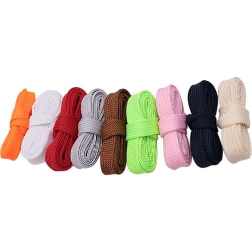 Coolstring 18MM Double Polyester Wide Lace Solid Color Runner Safety 50-240CM Various Lengths Easy Boots Cord Zapato Decoracione