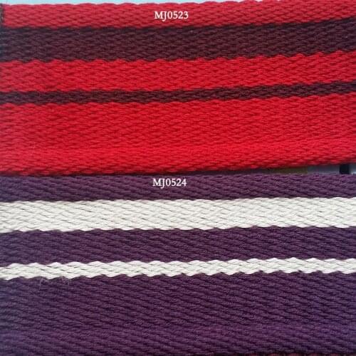 2 inch 50mm cotton webbing coloful cotton tape for bag strap high quality 1.8mm thickness